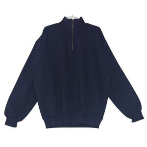 Vintage Cape Cod 1/4 Zip Navy Pullover Sweatshirt Unisex Size L.